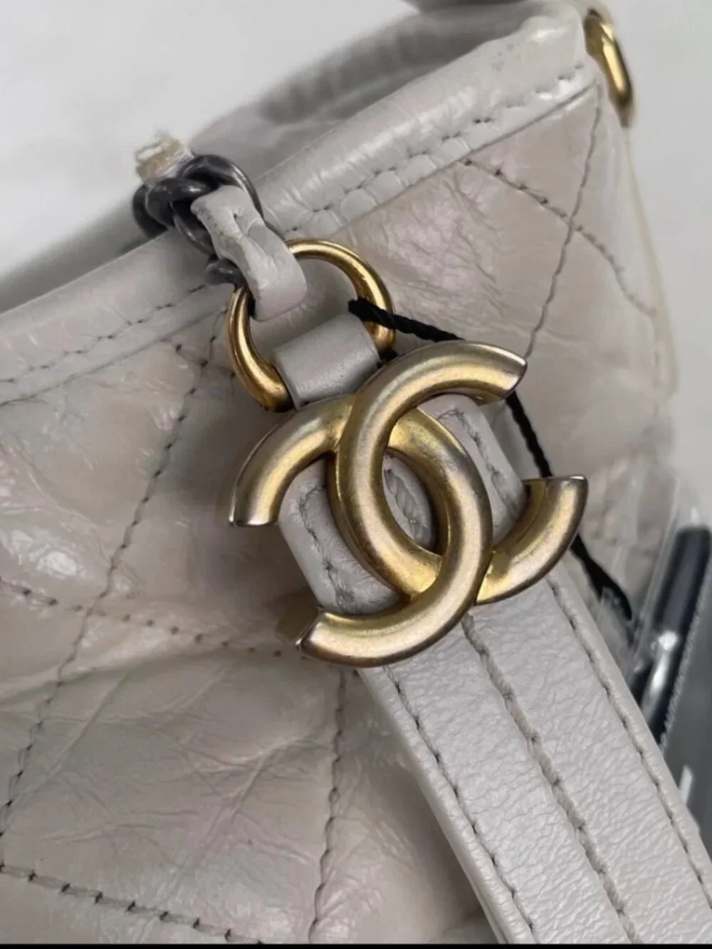 Chanel Gabrielle Hobo White Calfskin